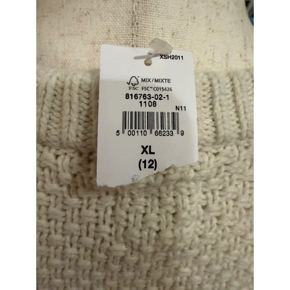 GAP Kids‎ Cable Knit Sweater Cream | New With Tags | Size XL (Kids 12)